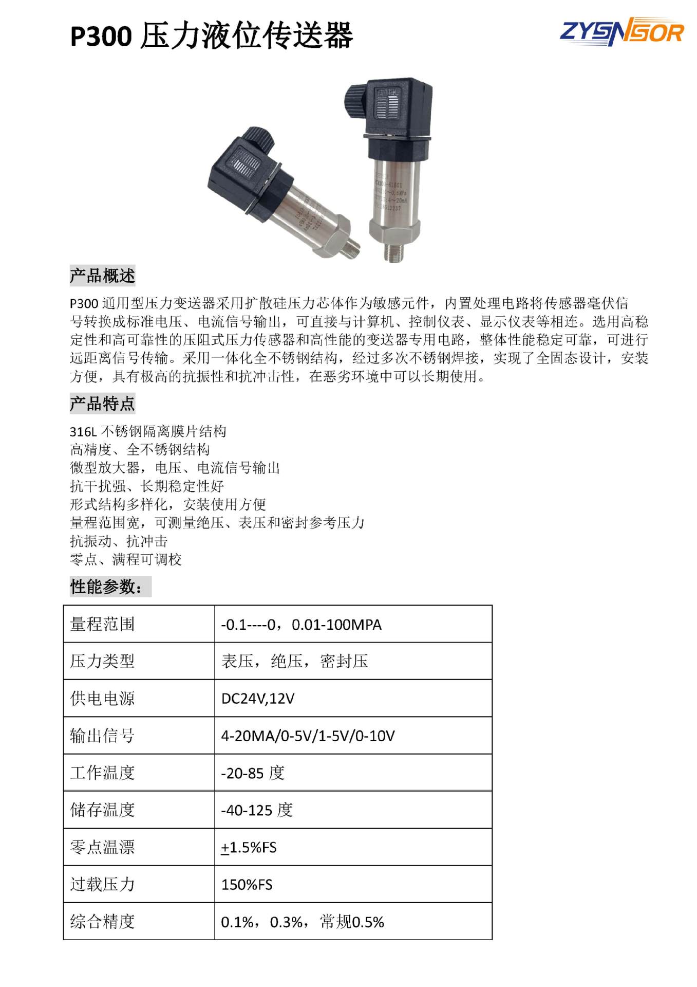 P300壓力液位變送器-2022中性_頁面_1