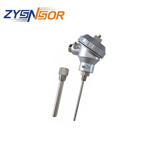 ZYSNSOR套管型PT100感溫棒±50℃ 4-20MA 桿長120MM 管徑12.7MM