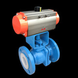 氣動襯氟球閥Q641F46 電Q941F46耐酸堿介質(zhì) 鑄鋼不銹鋼 工廠批發(fā)