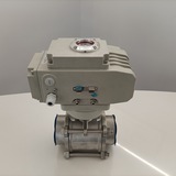 上海上自?xún)x液晶顯示開(kāi)度智能模塊unic-05電動(dòng)執(zhí)行器DC24V塑料球閥燃?xì)馇蜷y