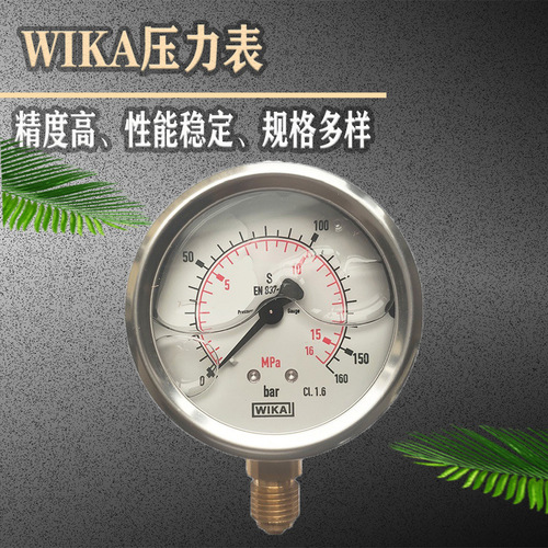 上海自儀銷售213.53.063系列 波登管壓力表 不銹鋼外殼工業(yè)通用 wika壓力表