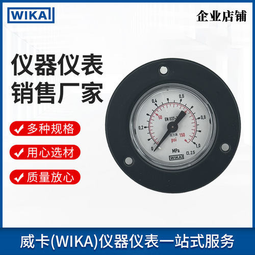 上海自儀銷售wika帶邊壓力表 高精度測量 工業(yè)通用可訂貨111.12.040系列壓力表