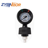 ZYSNSOR全塑隔膜壓力表Y-60FE 0-1.6MPA 徑向 G1/4 全塑料材質(zhì)