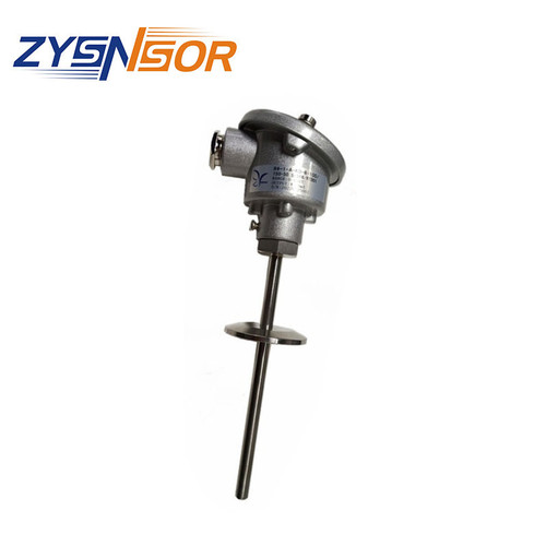 ZYSENSOR溫度傳感器0-100℃ 4-20MA 管徑8 管長100/150 卡盤50.5