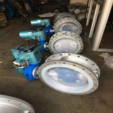 D941F46-10C 電動(dòng)襯四氟蝶閥 法蘭式襯氟電動(dòng)蝶閥 不銹鋼蝶閥