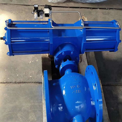 氣動鋼制球閥 DYQ640F-10C 鑄鋼氣動球閥 DN1600偏心半雙向壓球閥