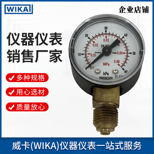 上海自儀銷售WIKA波登管壓力表111.10.040 銅合金材質(zhì)一般用于工業(yè)場所壓力表