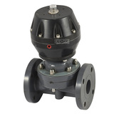 氣動pvdf隔膜閥化工耐腐蝕塑料隔膜閥門法蘭英標(biāo)DN25 32