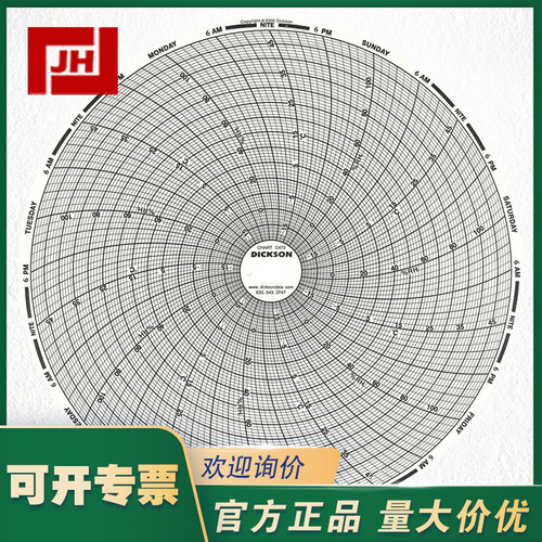 上海自儀銷售DICKSON C473圓盤溫濕度記錄紙 C603C673C659C665C671C668C612