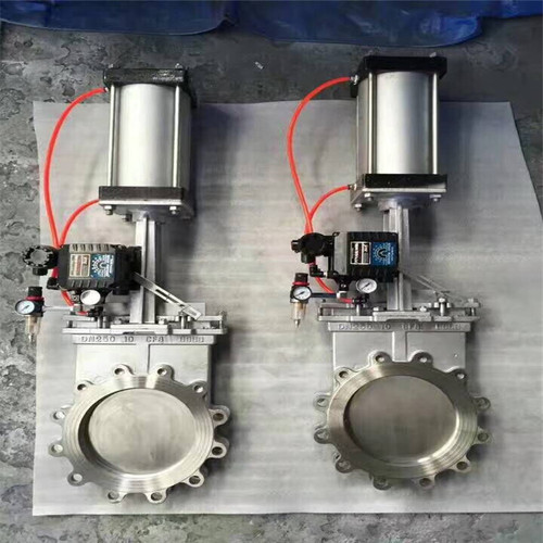 鑄鋼PZ673F-10C 雙法蘭氣動薄型漿閘閥 雙法蘭氣動薄型刀閘閥