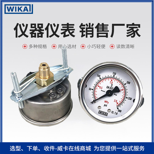 上海自?xún)x銷(xiāo)售213.53.050壓力表 全不銹鋼結(jié)構(gòu)用于機(jī)械制造wika壓力表EN837-1