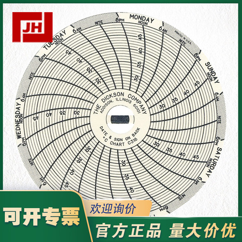 上海自儀銷售C316 DICKSON C316圓盤溫濕度記錄紙