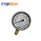德國DMASS壓力表油壓表100MM表徑 0-1.6MPA/PSI 徑向 雙刻度 半鋼