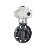 電動塑料對夾蝶閥 D971X-10S 對夾式UPVC蝶閥 UPVC塑料電動蝶閥