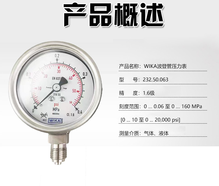 波登管壓力表232.50.063_03