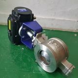 電動(dòng)v型球閥dn125不銹鋼纖維粘度料漿調(diào)節(jié)燃?xì)飧邷啬湍デ袛郪Q977H