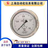 Y-153B-FZ不銹鋼壓力表充油耐震軸向帶邊上海自動化儀表四廠