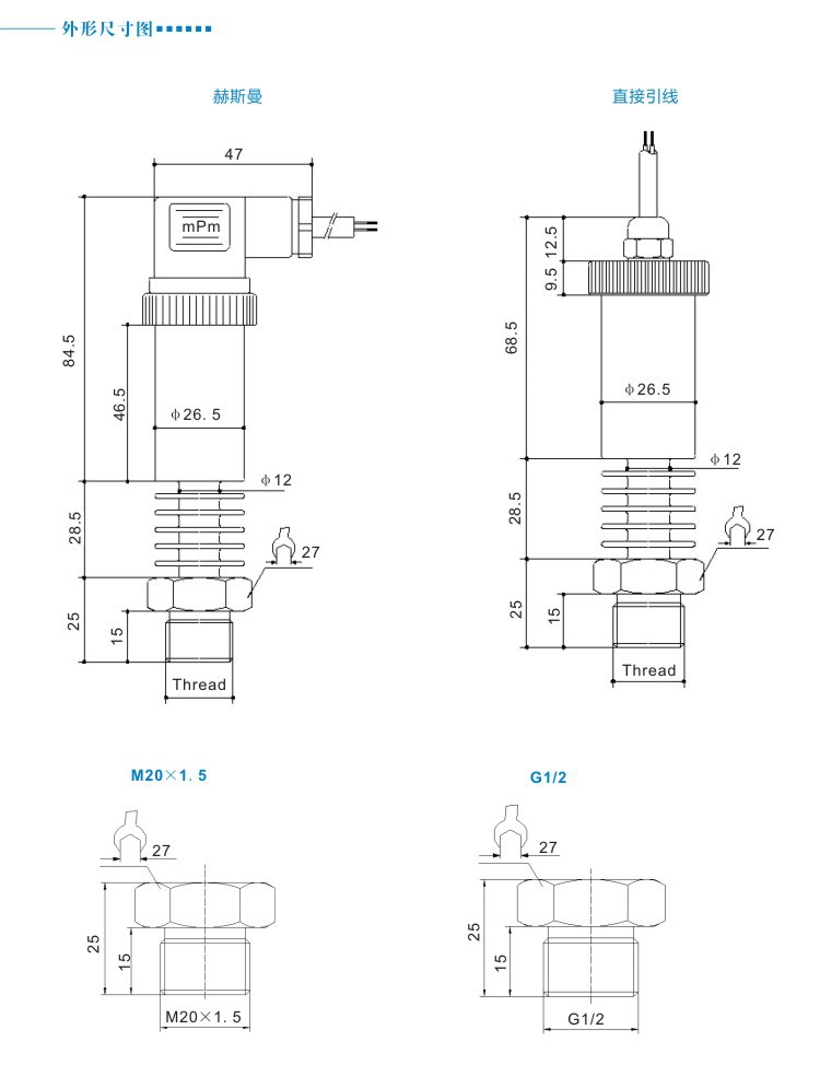 GPT220 耐高溫 壓力變送器