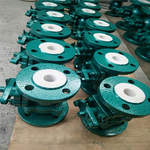 法蘭不銹鋼氣動(dòng)襯氟球閥Q41PO-16P 襯四氟法蘭球CF8M CF8 CF3M