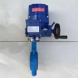 防爆型電動(dòng)對(duì)夾蝶閥 D971X 對(duì)夾式軟密封蝶閥 電動(dòng)襯膠蝶閥
